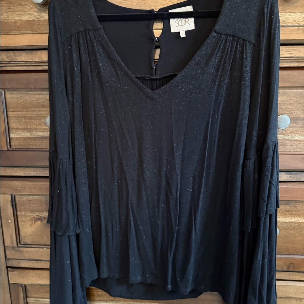 Chaser Black Sparkle Women's Blouse